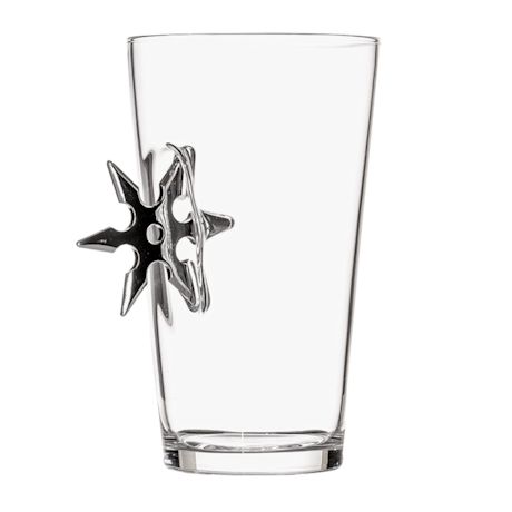 Handmade Ninja Star Pint Glass