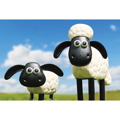 Shaun The Sheep And Cousin Timmy Garden Sculptures