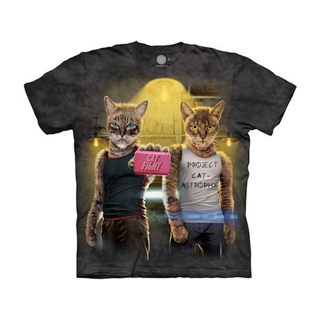Cat Fight (Tight-lipped fighters), Cat Spoof Movie Shirts