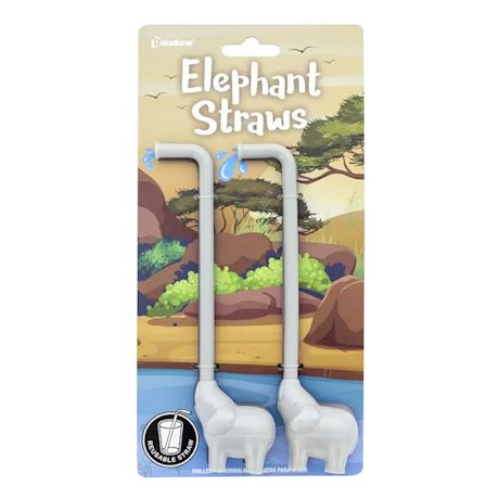 Elephants Reusable Straw Sets
