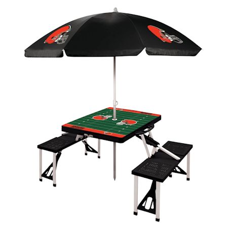 NFL Picnic Table With Umbrella-Cleveland Browns