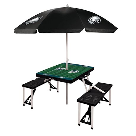 NFL Picnic Table With Umbrella-Philadelphia Eagles