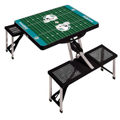 NFL Picnic Table w/Football Field Design-Miami Dolphins