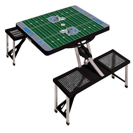 Product image for NFL Picnic Table w/Football Field Design-Detroit Lions