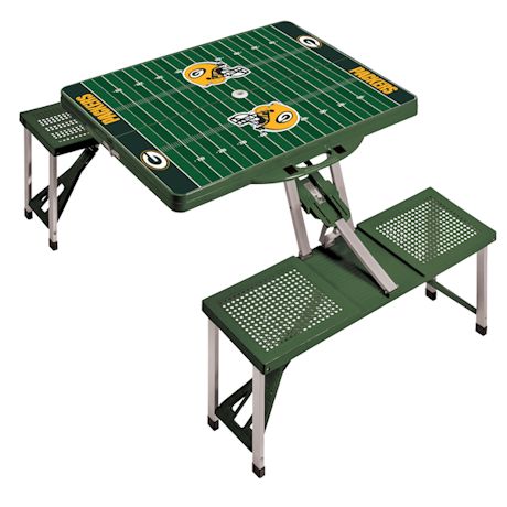 NFL Picnic Table w/Football Field Design-Green Bay Packers