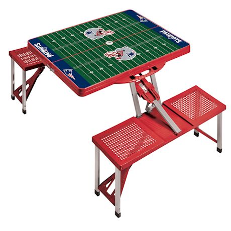 NFL Picnic Table w/Football Field Design-New England Patriots