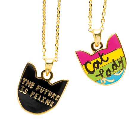 Future is Feline Jewelry - Lapel Pin or Necklace