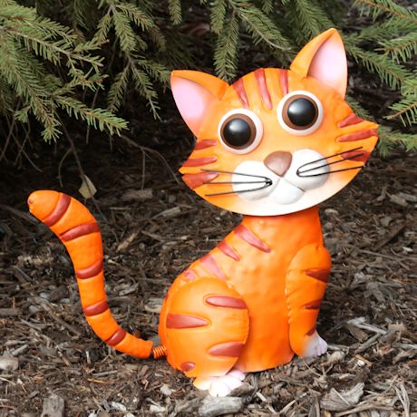 Cat Bobble-Tail Garden Statues