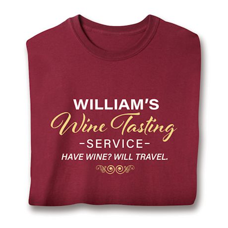 Personalized Wine Tasting Service Shirts