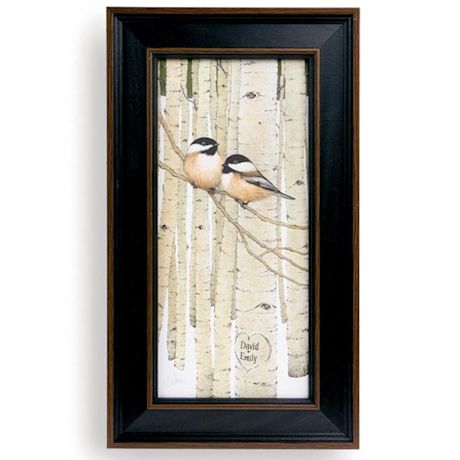 Personalized Love Birds Framed Print