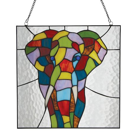 Elephant Stained Glass Panels