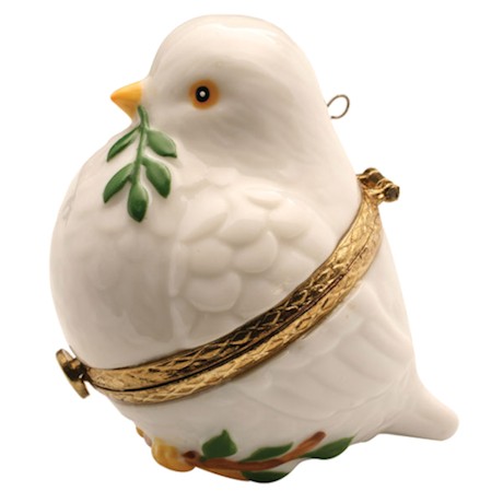 Product image for Porcelain Surprise Ornament - Peace Dove