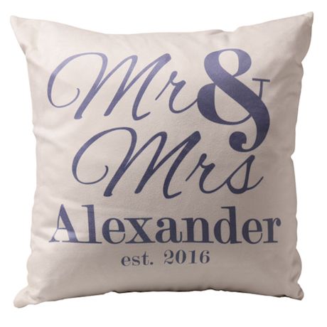 Personalized Mr. & Mrs. Throw Pillow