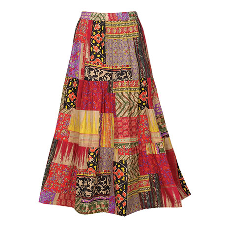 Traveler's Reversible Long Cotton Skirt