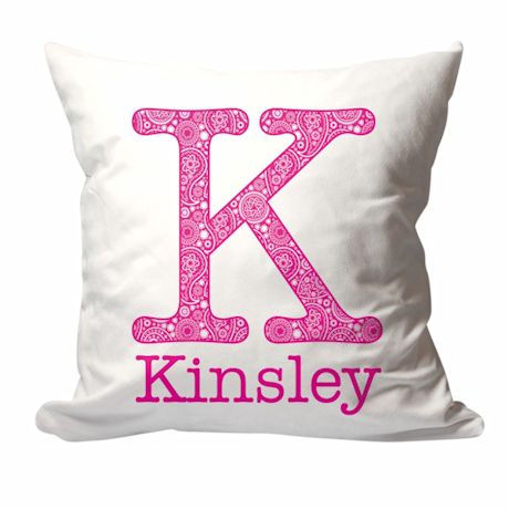Product image for Personalized Large Paisley Initial And Name Pillow