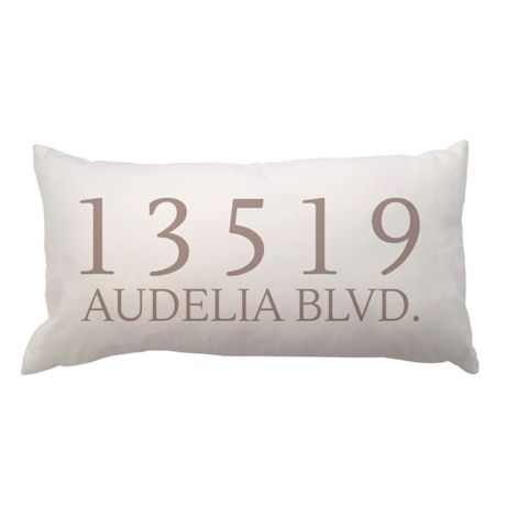 Personalized Address Lumbar Pillow