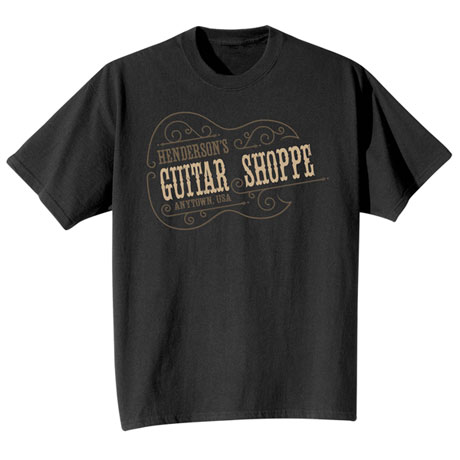 Personalized "Your Name" Vintage Guitar Shoppe T-Shirt or Sweatshirt