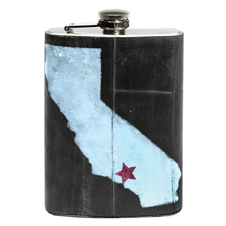 Personalized Recycled Bicycle Rubber Flask