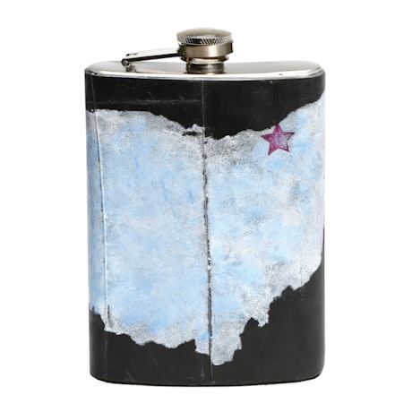 Personalized Recycled Bicycle Rubber Flask
