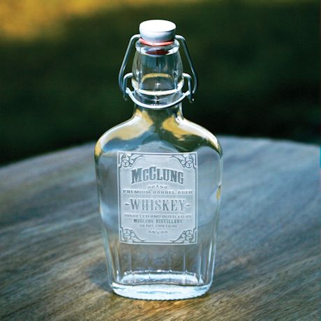 Personalized Whiskey Label Flask