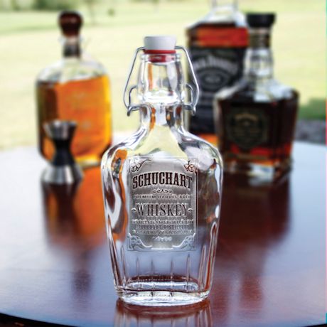 Personalized Whiskey Label Flask