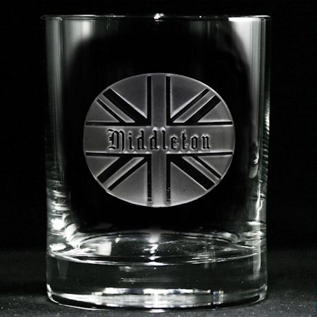 Personalized British Pride Whiskey Glass