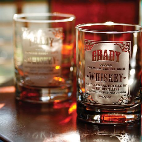 Personalized Whiskey Label Whiskey Glasses - Set of 2