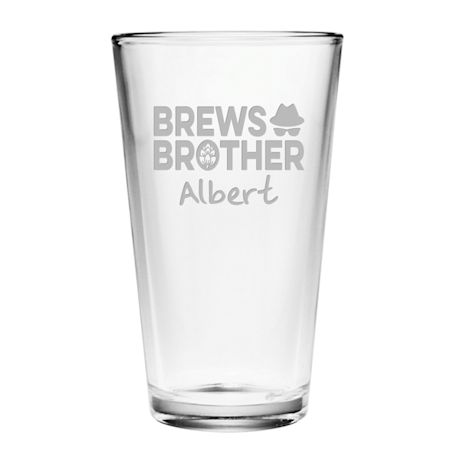 Personalized Brews Brother Single Pint Glass