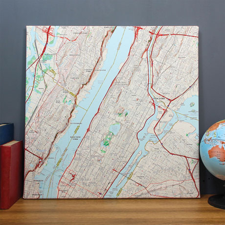 Personalized USGS Map Gallery Canvas