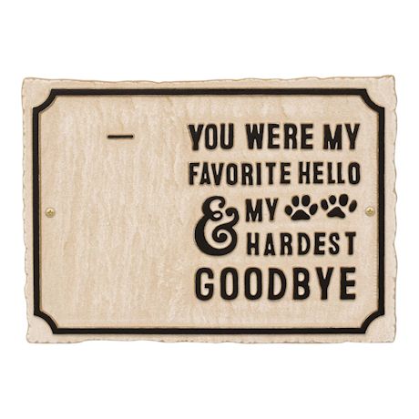 Whitehall My Hardest Goodbye Pet Memorial Photo Wall Sign - Keepsake Remembrance Plaque
