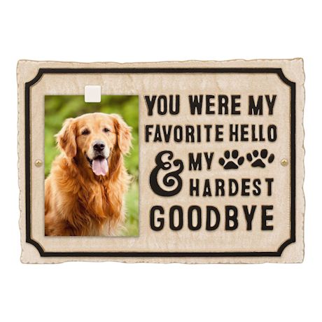 Whitehall My Hardest Goodbye Pet Memorial Photo Wall Sign - Keepsake Remembrance Plaque