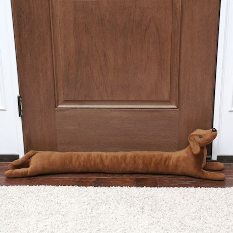 Dachshund Dog Draft Dodger - Animal Shaped Weighted Door and Window Breeze Guard - 41.5" Long