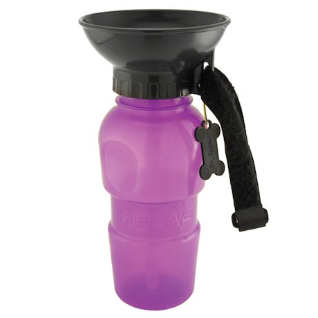 Highwave AutoDogMug Pet Sport Bottle - Portable Water Bowl - Holds 20 oz - Purple