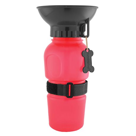 Highwave AutoDogMug Pet Sport Bottle - Portable Water Bowl - Holds 20 oz - Red