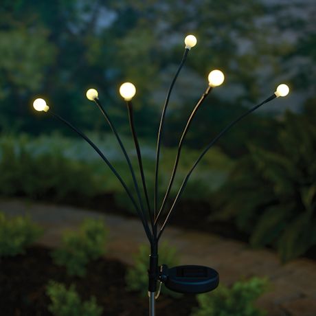 LED Solar Garden Firefly Lights - Set of 2