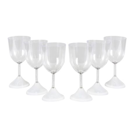 Set Of 6 Led Wine Glasses
