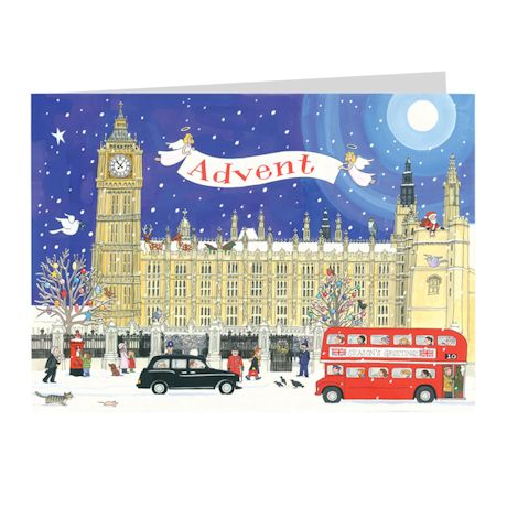 Alison Gardiner Advent Calendar Christmas Cards - Set of 4 | What on Earth | UQ0332