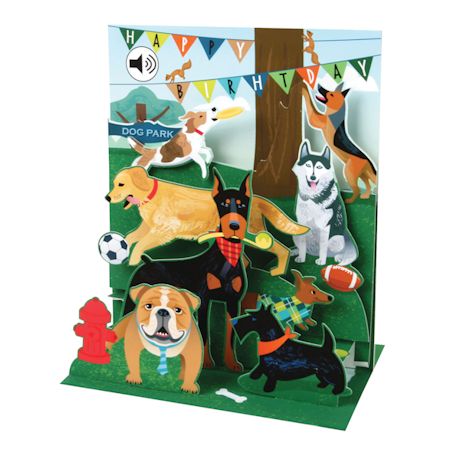 Singing Dog Pop-Up Birthday Card