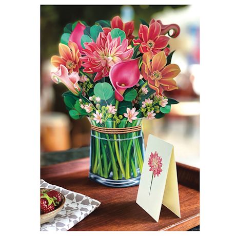 Dahlia Pop-Up Bouquet Card