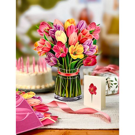Product image for Life Size Pop-Up Greeting Cards - Festive Tulips