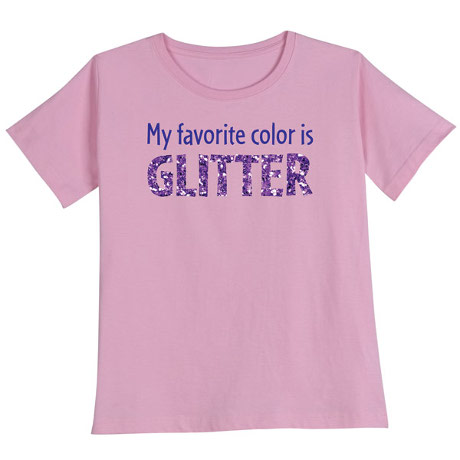 My Favorite Color is Glitter Women&#39;s Shirt in Pink