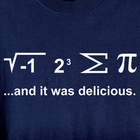 I Ate Some Pi T-Shirt or Sweatshirt with Math Equation