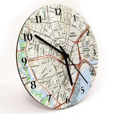 Personalized USGS Map Wall Clock
