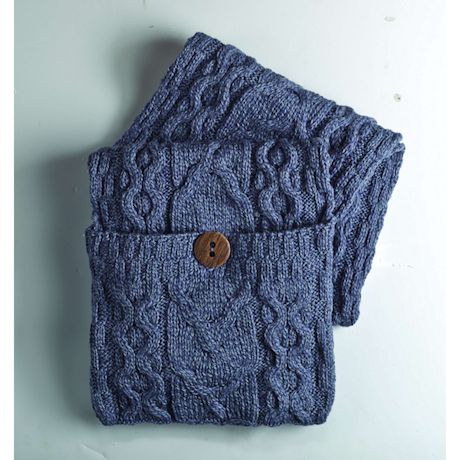 Denim Galway Bay Irish Wool Pocket Scarf