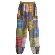 Alternate Image 1 for Peace And Ohm Patchwork Pants