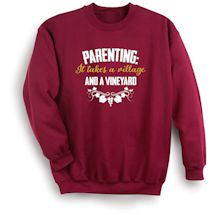 Alternate Image 1 for Parenting It Takes A Village And A Vinyard Shirts