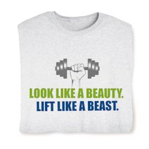 Product Image for Excercise Affirmation Shirts - Look Like A Beauty. Lift Like A Beast