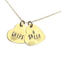 Product Image for Chips & Salsa Hand-Stamped Necklace