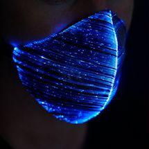 Alternate Image 1 for Light-Up Fiber Optic Face Mask