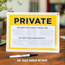 Product Image for Dry-Erase Private Sign